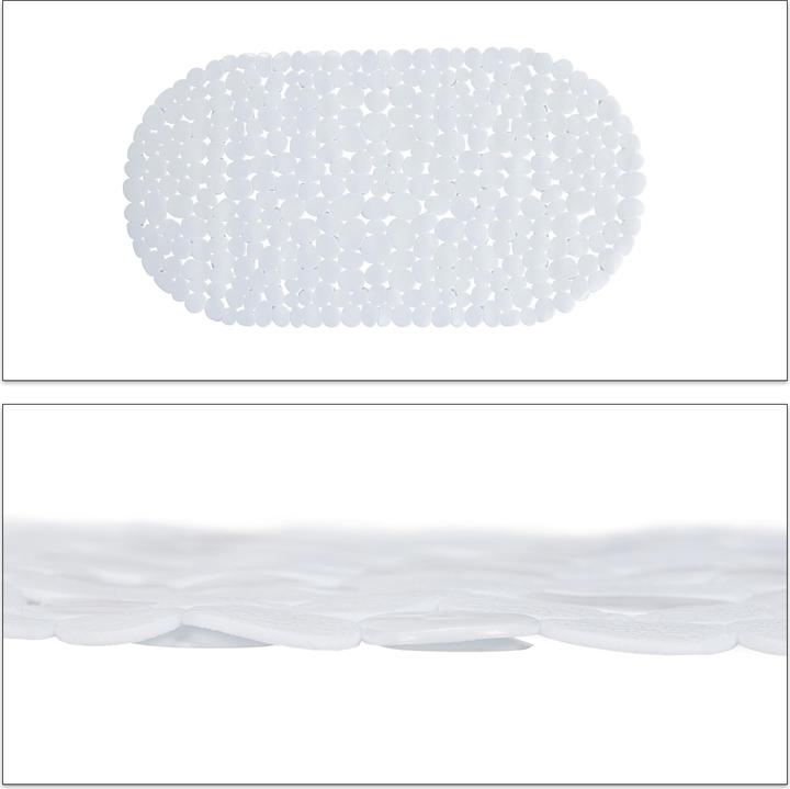 Actual product image Relaxdays Anti-Slip Bath Mat, Stone-look (36 x 68 x 0.5 cm)