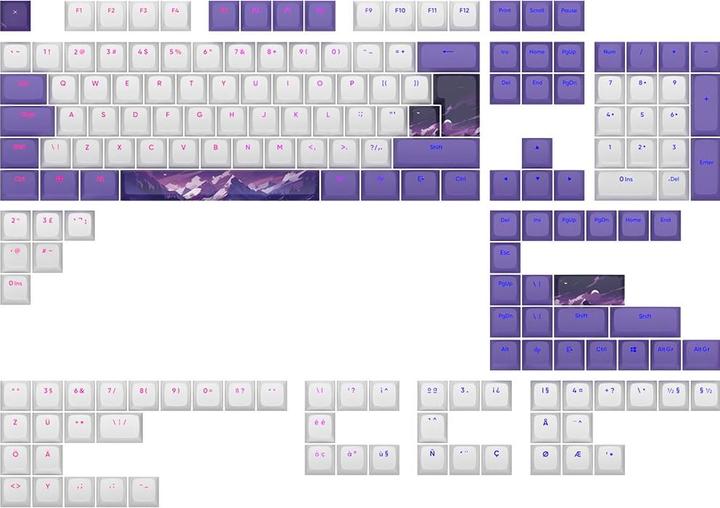 Produktbild Dark Project Keycaps sets - Violet Horizons