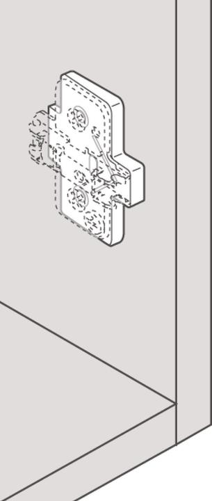 Produktbild Blum Winkelkeil für Kreuzmontageplatten -5°