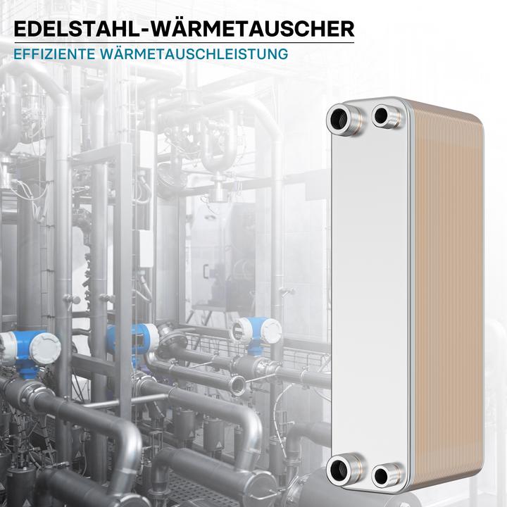 Produktbild Wiltec Edelstahl Wärmetauscher 50 Platten 210 kW Plattenwärmetauscher Wärmeüberträger