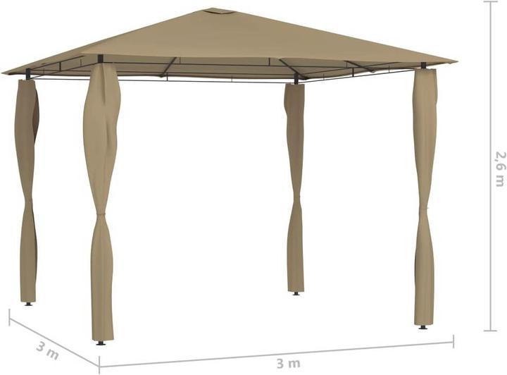 Actual product image vidaXL Gartenpavillon (300 cm, 300 cm)