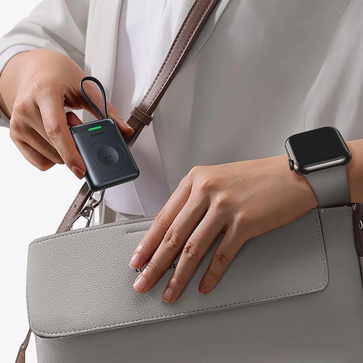 Image du produit Baseus EnerFill FW11 Portable Wireless Charger for Apple Watch with Built-in Cable 5W Black (5 W)
