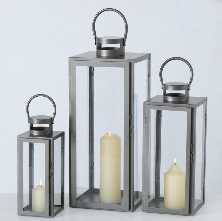 Produktbild Boltze Home Boltze Laterne Arana 3-teilig, Silber/Transparent