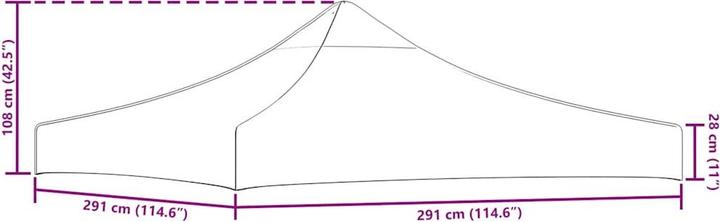 Produktbild vidaXL Partyzeltdach (290 cm, 290 cm)