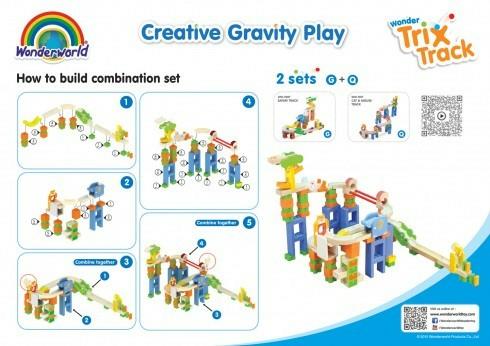 Actual product image Wonderworld WW TrixTrack marble run Safari Track