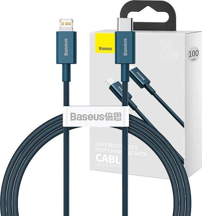 Productafbeelding Baseus Superior Serie Kabel USB-C naar iP, 20W, PD, 1m (blauw) (1 m, USB 2.0, 20 W)