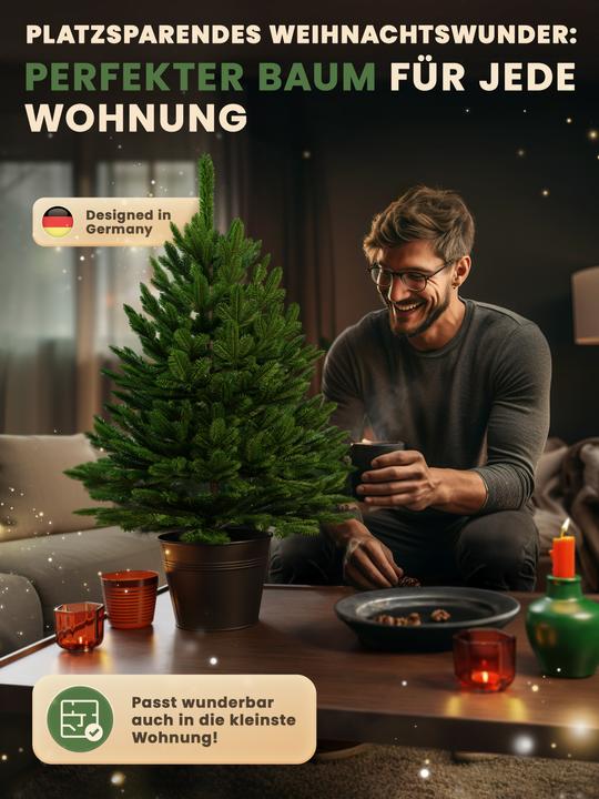 Produktbild Artitree Weihnachtsbaum 80 cm im Topf mit integrierter Lichterkette (80 cm)