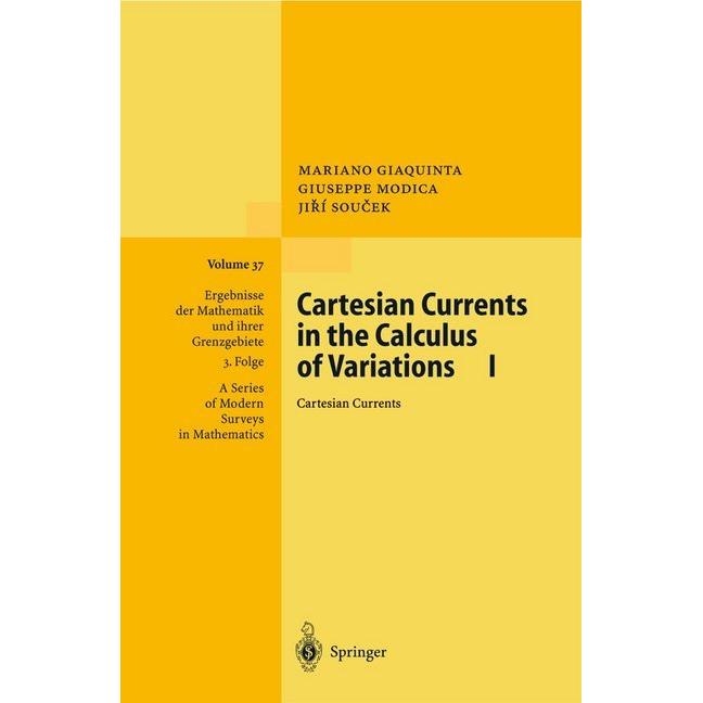 Thumbnail - Cartesian Currents in the Calculus of Variations I, Fachbücher von Jiri Soucek, Mariano Giaquinta, Giuseppe Modica