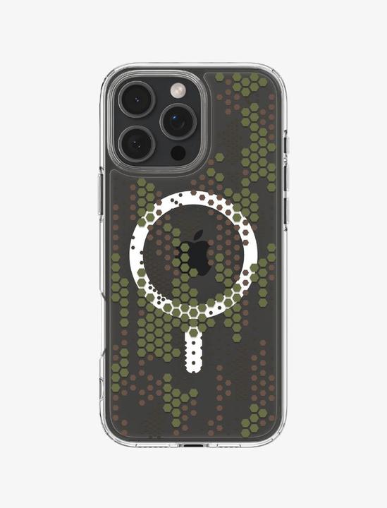 Actual product image Spigen Ultra Hybrid MagFit iPhone 16 Pro Case Digital Camo (Apple iPhone 16 Pro)