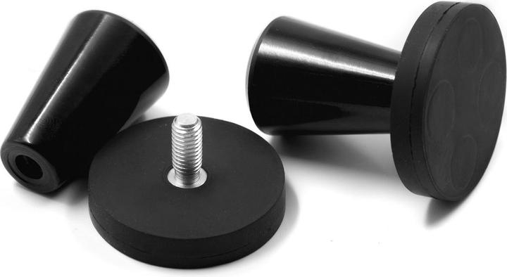 Actual product image Supermagnete Magnet system round rubber-coated with threaded stud (1x)