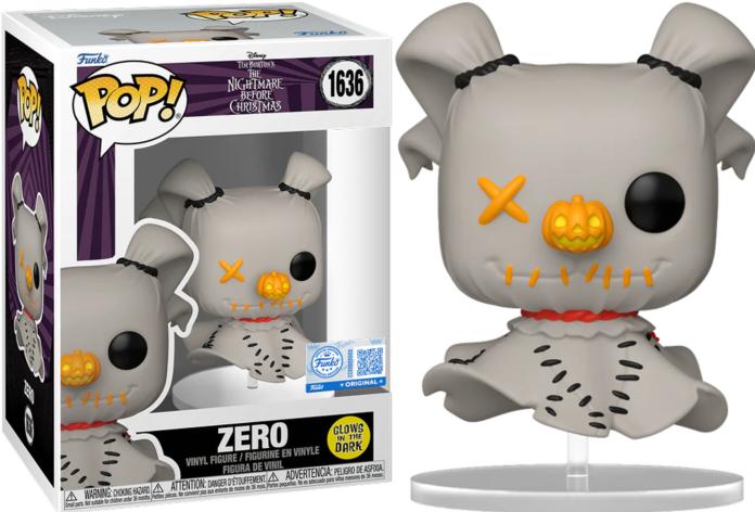 Produktbild Funko POP! L'Étrange Noël de Monsieur Jack - Zero (Patchwork) Exclusive Phosphorescente