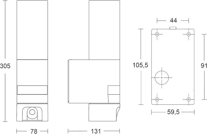 Produktbild Steinel 625 CAM SC ANT 092597 LED-Aussenwandleuchte 14 W Warmweiss (925 lm, IP44)