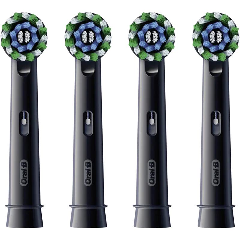 Oral-B, Testine per spazzolino, Pro CrossAction Schwarz 4er Aufsteckbürsten (4x)
