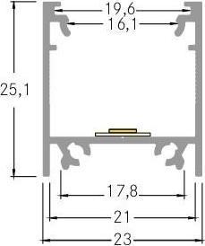 Actual product image Brumberg LED aluminium profile (100 cm, Indoor)