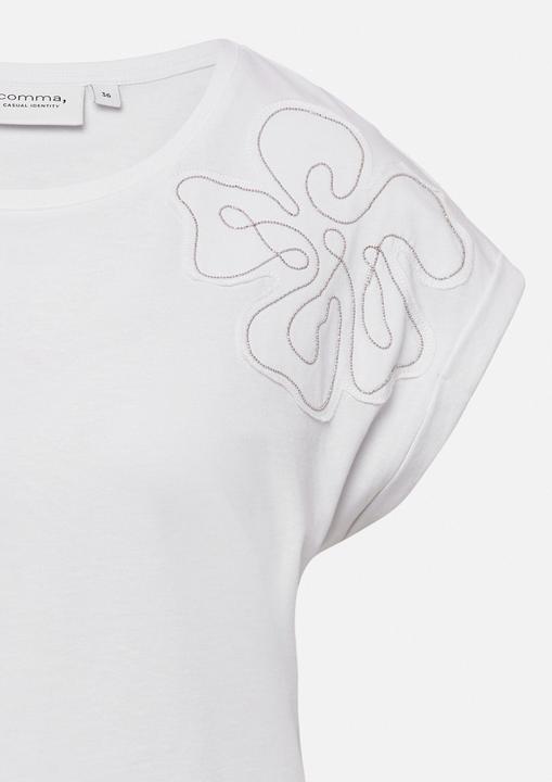 Actual product image Comma T-Shirt T-Shirt mit überschnittenen Schultern und Artwork (34)
