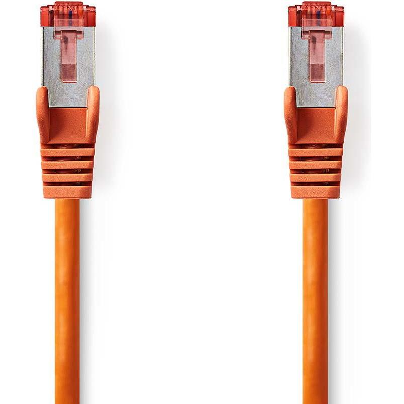 Thumbnail - Nedis Cat 6 Kabel RJ45 Stecker RJ45 Stecker S/FTP 2.00 m Rund LSZH Orange Label (S/FTP, CAT6, 2 m), Netzwerkkabel