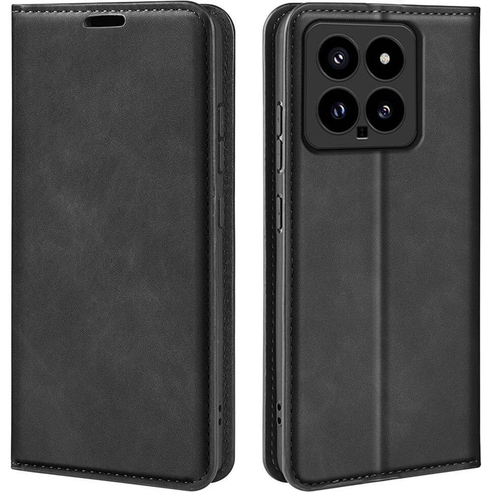 Cover-Discount Xiaomi 14 - Stand Flip Case Hülle schwarz (Xiaomi 14), Smartphone Hülle, Schwarz