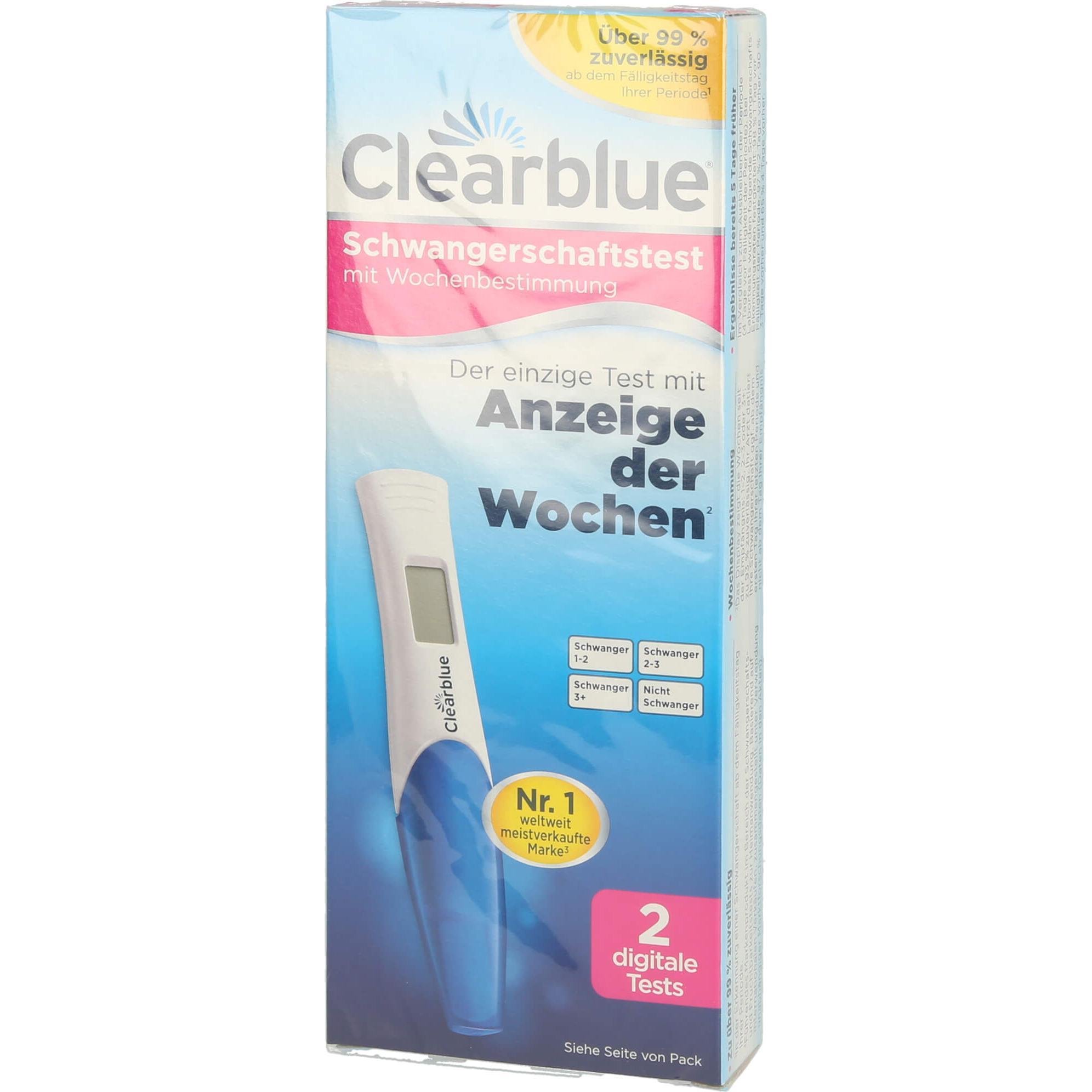 Clearblue, Schwangerschaftstest, DIGITAL Schwangerschaftstest 2er (2 x)