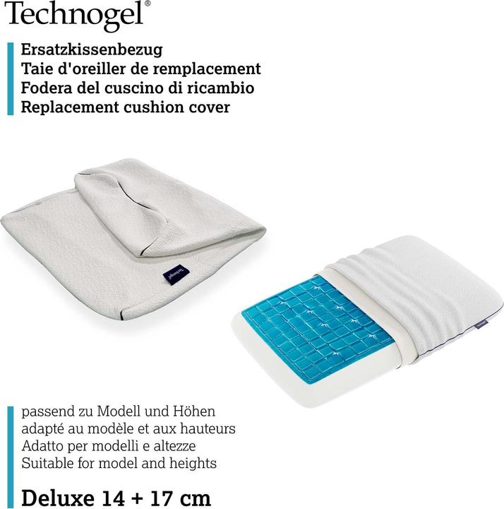 Produktbild Technogel Ersatzhülle Kissen Deluxe (Kopfkissenbezug, 66 x 40 x 14/17 cm)