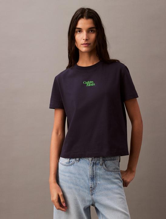 Produktbild Calvin Klein Jeans Ss Flocked Logo Cn Tee (XS)