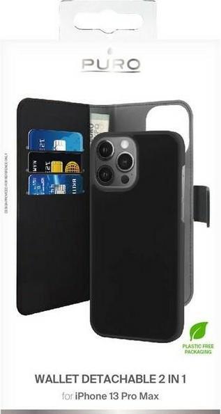 Actual product image Puro IPC1367BOOKC3BLK mobile phone case (6.7") Wallet case Black (Apple iPhone 13 Pro Max)