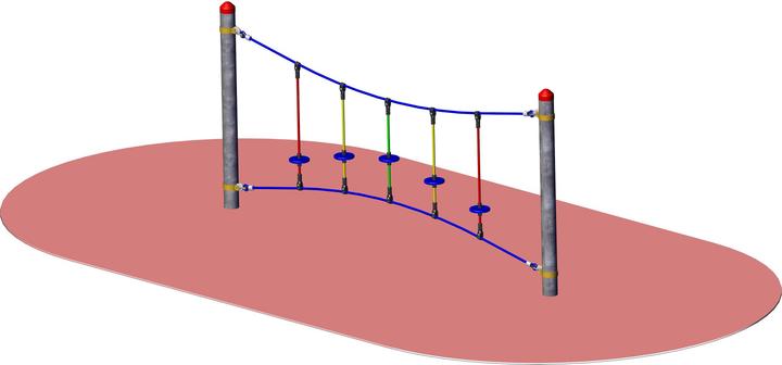 Huck Seiltechnik Vario-Kletterpark Einzelelement Kleine Teller (300 cm)