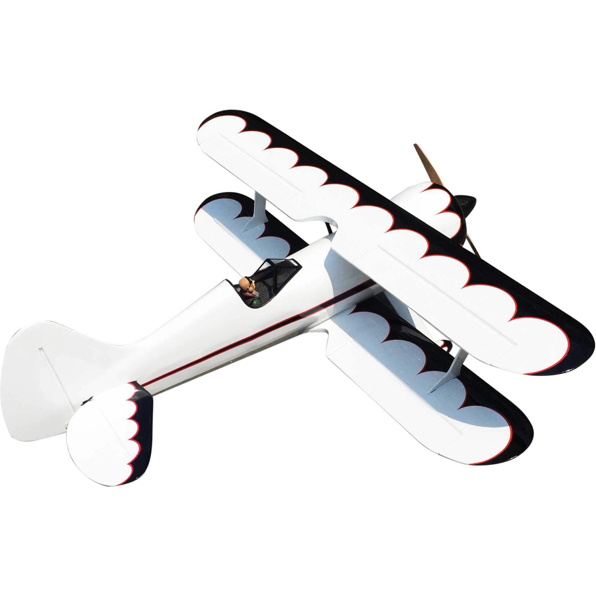 Legacy Aviation Muscle Bipe 54" Weiss/Schwarz ARF Doppeldecker (Kunstflug)