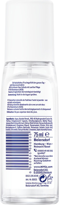 Actual product image NIVEA Fresh Natural Vapo (Spray, 75 ml)