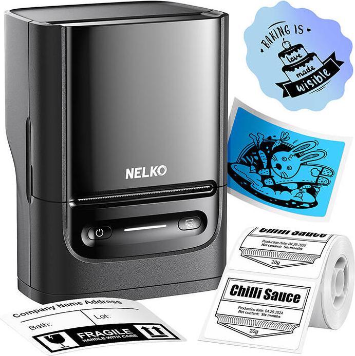 Nelko PM220 thermal label printer (black) (203 dpi)