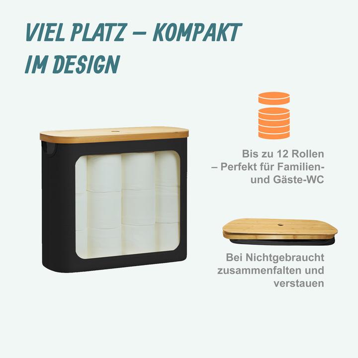 Actual product image Relaxdays Toilet roll storage