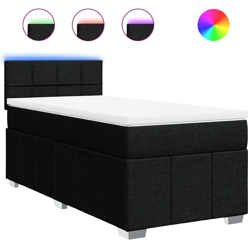 Thumbnail - VidaXL, Bett, Bo x springbett mit Matratze 120 x 190 cm Stoff (120 x 190 cm)