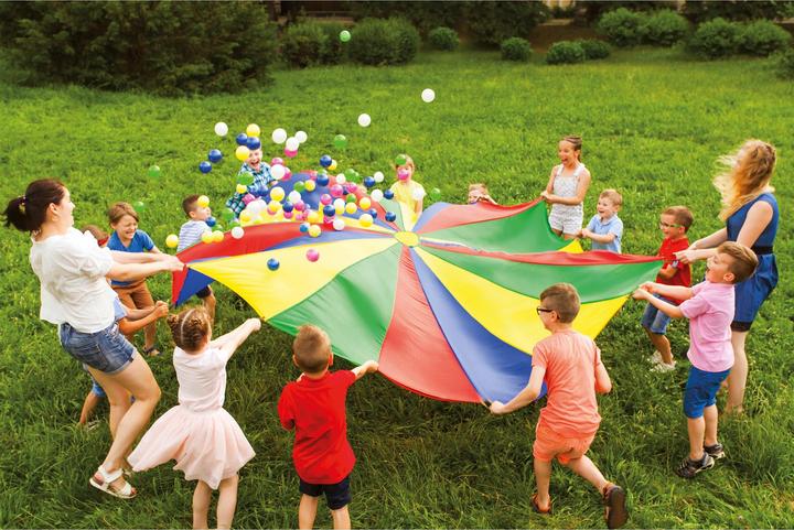 Produktbild Outdoor play Fallschirm mit Bällen