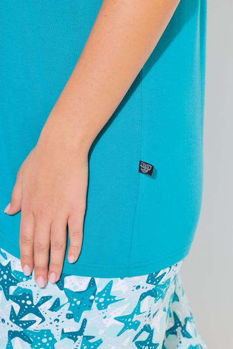 Actual product image Ulla Popken Starfish Two Piece Pajama Set (50, 52)