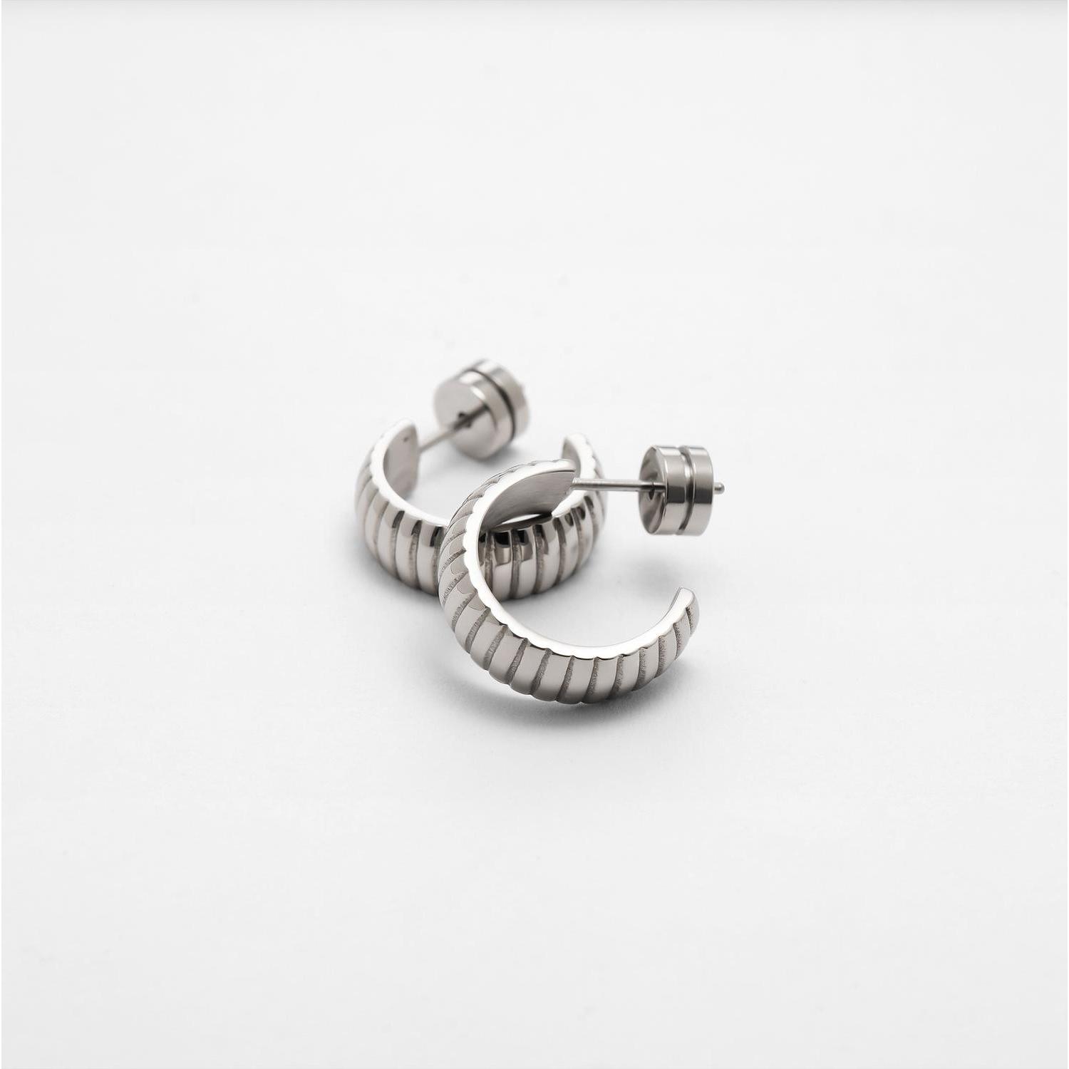 Thumbnail - Esprit, Ohrringe, Creolen Structure, (Edelstahl)
