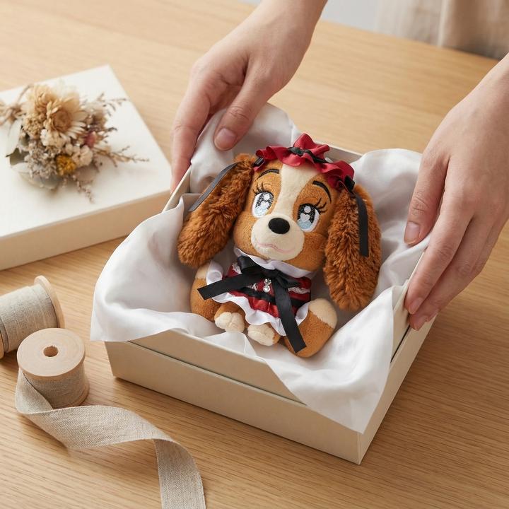 Actual product image Disney Lady plush key ring