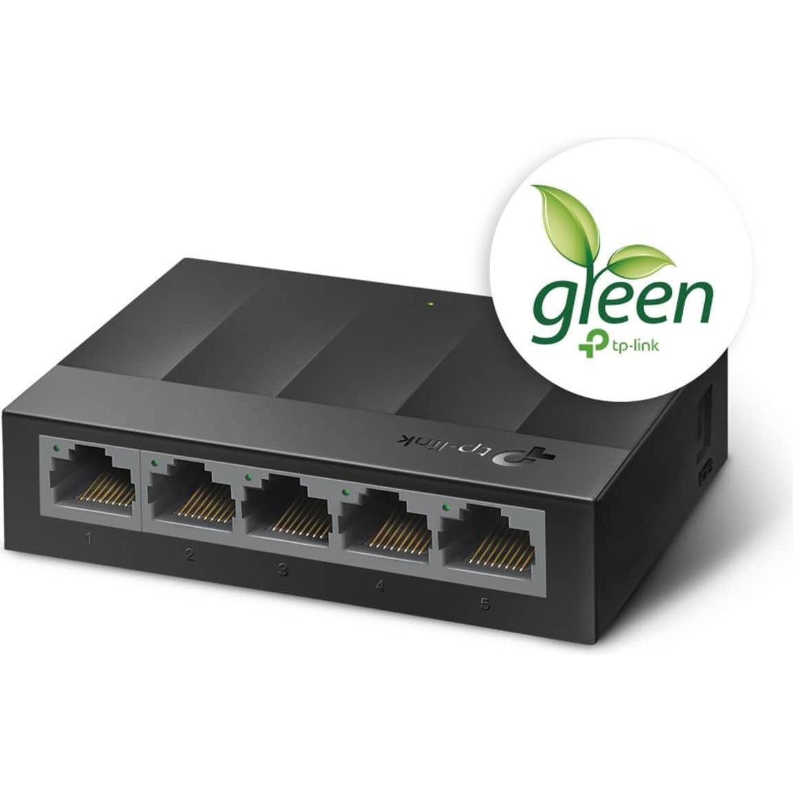 Thumbnail - TP-Link LS1005G (5 Ports), Netzwerk Switch, Schwarz