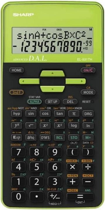 Sharp EL-531TH Calculator Green Blister (SH-EL531THBGR) (Battery operated)