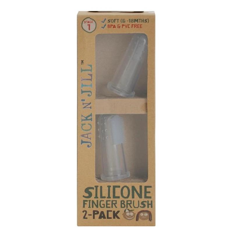 Jack N' Jill, Handzahnbürste, Silicone (Weich, 2x)