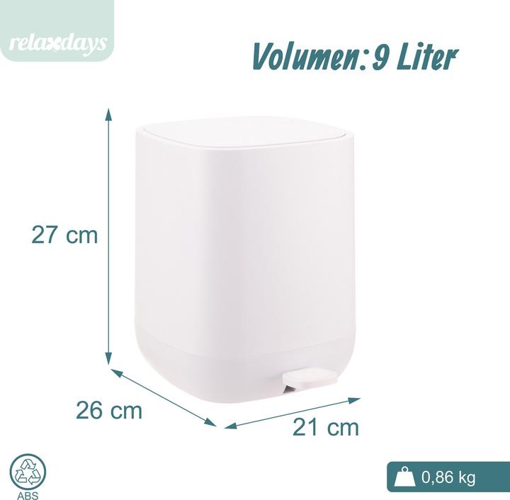 Actual product image Relaxdays pedal bin (9 l)