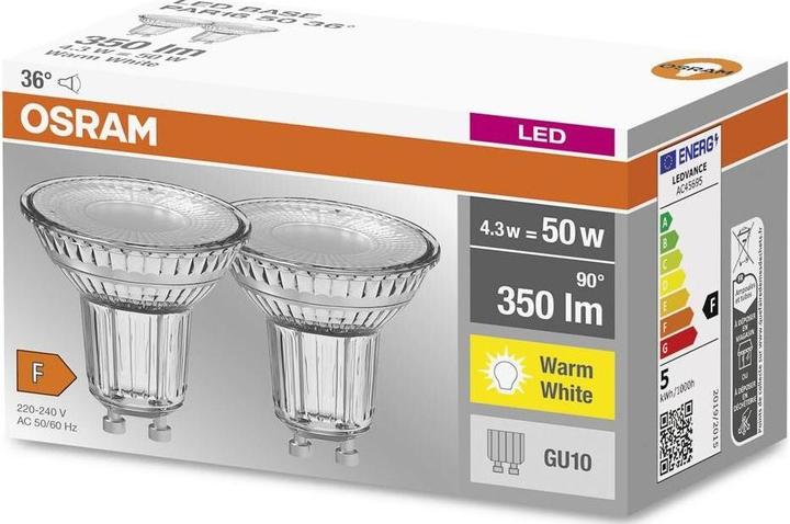 Produktbild Osram Base (GU10, 4.30 W, 350 lm, 2 x, F)