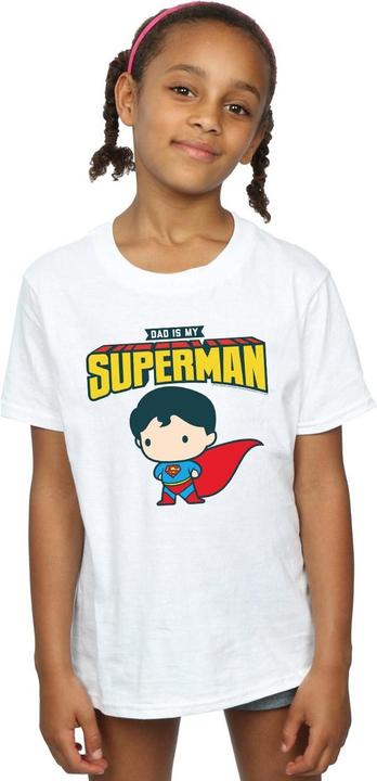 Actual product image Girls Superman My Dad Is My Hero Cotton T-Shirt (128)
