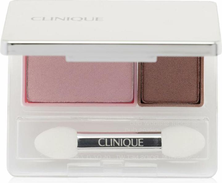 Actual product image Clinique All About Shadow Duo Eye Shadow Makeup Safe For Sensitive Eyes AJ Strawberry Fudge (AJ Strawberry Fudge)