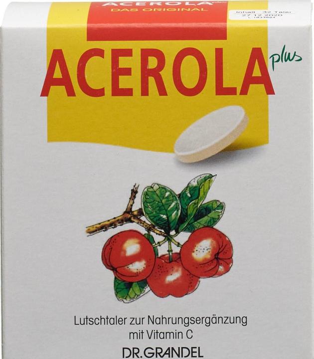 Image du produit Dr Grandel Acérola Plus Lutschtaler Vitamine C (32 pièce(s), Cachets, 150 g)
