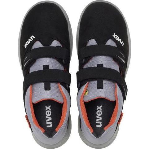 Thumbnail - Uvex Safety, Sicherheitsschuhe, 2 trend Sandalen S1P 69063 schwarz, grau, rot Weite 12 Größe 48 (S1P, 48)