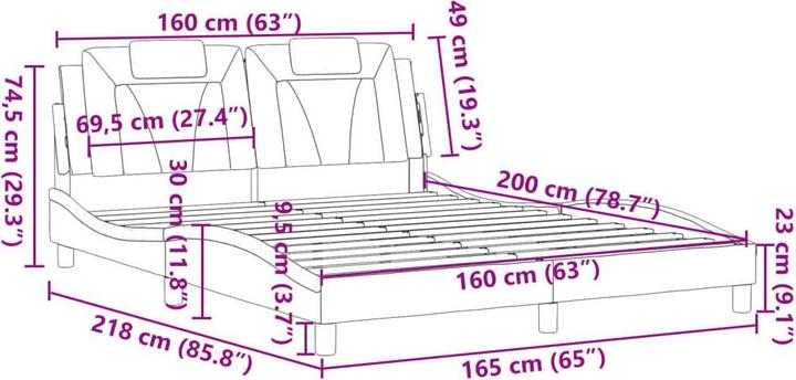 Image du produit vidaXL Bettgestell (160 x 200 cm)