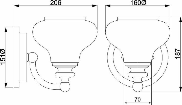 Produktbild Elstead Lighting Ainsley LED Wandleuchte G9 Poliertes Chrom IP44 (320 lm, G9)
