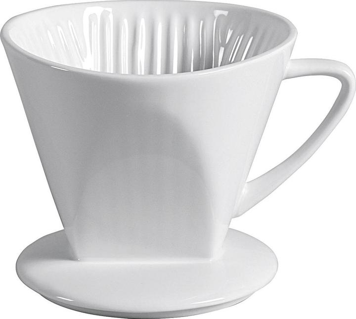 Orion group Coffee filter 1 x 4 porcelain dishwasher safe 1 - hole 11.5cm Ø13cm white (6 l)