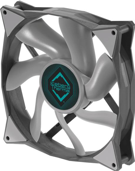 Produktbild Iceberg Thermal IceGALE Computergehäuse Ventilator 14 cm Grau 1 Stück(e) (140 mm, 1x)