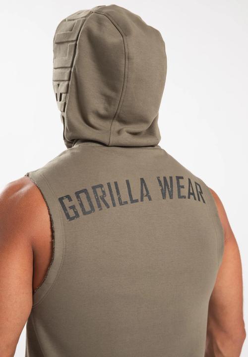 Immagine prodotto Gorilla Wear Marshall Sleeveless Hoodie - Olive (L)