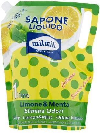 Milmil Mil Mil Zitrone und Minze Flüssigseife Nachfüllbeutel 1000ml (Flüssigseife, 1000 ml)